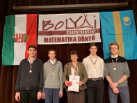 Bolyai Matematika Csapatverseny országos I. hely, 2019. február