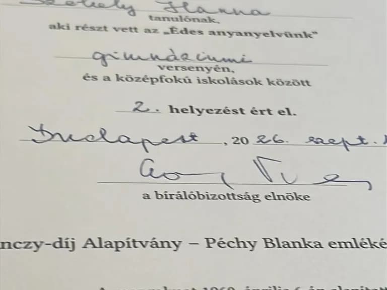 Székely Hanna továbbjutott az országos széphalmi döntőbe