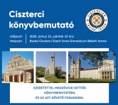 Ciszterci könyvbemutató, 2025. június 13. péntek 15 óra