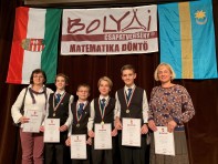 Bolyai verseny - országos 1. hely (matematika), területi 1. hely (anyanyelvi), 2019. november
